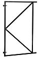 Verstelbaar stalen poortframe 100 x 155 cm, zwart gecoat.
