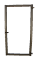 Verstelbaar stalen poortframe 98,5 x 190 cm, inclusief kokerprofiel en slot en beslagset, zwart gepoedercoat.