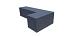 Patiohoekblok Antraciet 60x15x15cm strak