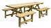 Picknicktafel Family, bladmaat 70 x 240 cm, groen geïmpregneerd.