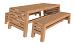 Tuinset Riva Excellent, 2 x bank en 1 x tafel, onbehandeld.