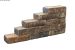 PILESTONE LINE WALNUT 40X15X10CM