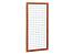 Hardhouten betonijzertrellis met maas 7,5 x 7,5 cm, in raamwerk 4,5 x 7,0 cm, 90 x 180 cm.