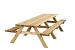 Picknicktafel Lange Jan, 40 mm dik, bladmaat 300 x 70 cm, groen geïmpregneerd.