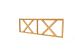 Hekwerk met kruis douglas type B, 228,5 x 73 cm, onbehandeld.