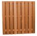 Hardhouten geschaafd plankenscherm 20-planks 14 mm, recht verticaal, 180 x 180 cm, betonsysteem.