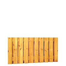 Grenen geschaafd plankenscherm 21-planks 15 mm, 180 x 90 cm, verticaal recht, groen geïmpregneerd.
