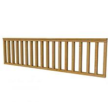 Hekwerk recht douglas type C, 278,5 x 73 cm, groen geïmpregneerd.