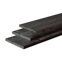 Douglas fijnbezaagde plank 2,2 x 20 x 300 cm, zwart gedompeld.