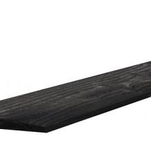 Douglas Zweeds rabat 1 zijde geschaafd, 1 zijde fijnbezaagd 1,0-2,1 x 16,5 x 300 cm, zwart gedompeld.