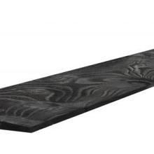 Douglas Zweeds rabat 1 zijde geschaafd, 1 zijde fijnbezaagd 1,1-2,7 x 19,5 x 300 cm, zwart gespoten.
