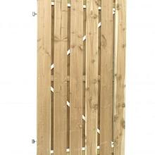 Jumbodeur met slotgat, geschaafd vuren 15 mm op verstelbaar stalen frame 100 x 180 cm, recht verticaal.