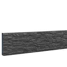 Betonplaat dubbelzijdig leisteenmotief 36 x 3,5 x 184 cm, antraciet ongecoat.