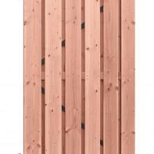 Douglas geschaafde plankendeur op zwart verstelbaar stalen frame, 16 mm, 100 x 190 cm, onbehandeld.