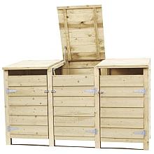 Containerkast tripel, 128,7 x 224,5 x 89 cm.
