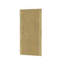 Vuren tuindeur Elan Excellent verticaal op verstelbaar stalen frame, 99 x 190 cm, groen geïmpregneerd.