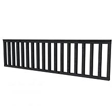 Hekwerk recht douglas type C, 278,5 x 73 cm, zwart geïmpregneerd.