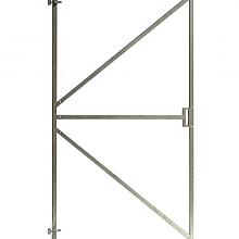 Verstelbaar stalen poortframe met slotkast-uitsparing, 180 x 100 cm, vuurverzinkt.