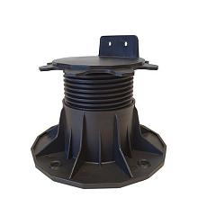 Kunststof balkdragers verstelbaar 6,6 - 14,5 cm, zwart.