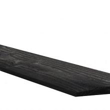 Douglas Zweeds rabat 1 zijde geschaafd, 1 zijde fijnbezaagd 1,1-2,7 x 19,5 x 400 cm, zwart gedompeld.