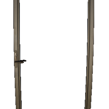 Verstelbaar stalen poortframe 98,5 x 190 cm, inclusief kokerprofiel en slot en beslagset, zwart gepoedercoat.