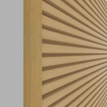 NewTechWood aluminium co-extrusie eindprofiel t.b.v. Castellation PRO, 5 x 5 x 300 cm, Red Cedar.