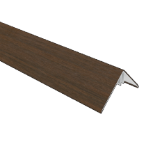 NewTechWood aluminium co-extrusie hoekprofiel t.b.v. Castellation PRO, 6 x 6 x 300 cm, Ipe.