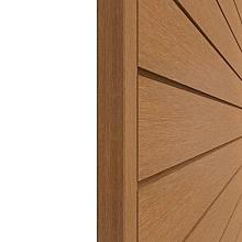 NewTechWood HKC co-extrusie eindprofiel castellation t.b.v. wand bekleding, 7 x 5 x 300 cm, Red Cedar.