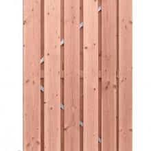 Douglas gesch. plankendeur op verstelbaar stalen frame, 16 mm, 100 x 195 cm.