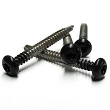 RVS schroef met gekleurde top voor NTW Castellation PRO, set a 50 stuks incl. bit, Ebony Zwart.