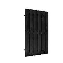 Jumbodeur geschaafd naaldhout 15 mm op verstelbaar frame 100 x 195 cm, geïmpregneerd en zwart gespoten.