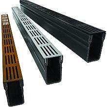 ACO Slim-Line met RVS rooster 100