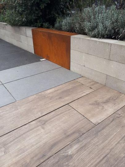Stapelblok afdek 15x200x5/43 cm Corten