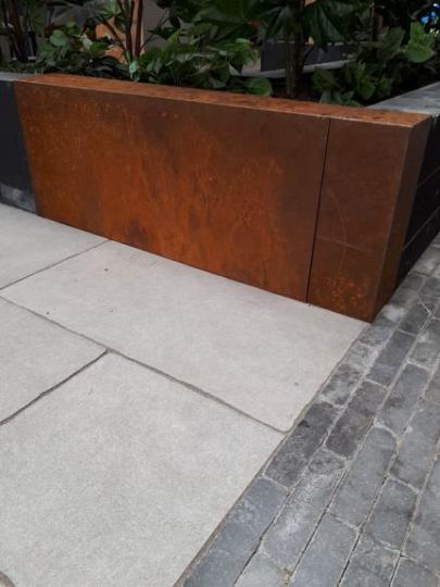 Stapelblok afdek 15x200x5/43 cm Corten