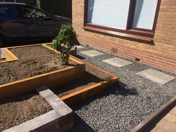 Opsluitband afdek 6x200x6,5/20 cm Corten
